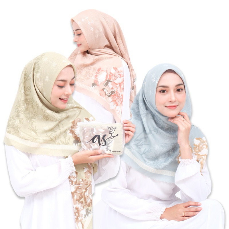 AVALEE SCARF MUTIA SERIES square hijab motif premium lasercut segi empat jilbab kerudung