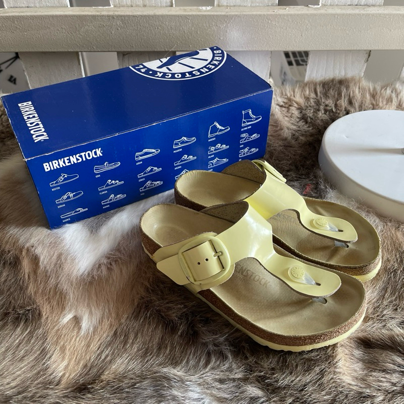 birkenstock gizeh big buckle popcorn original preloved