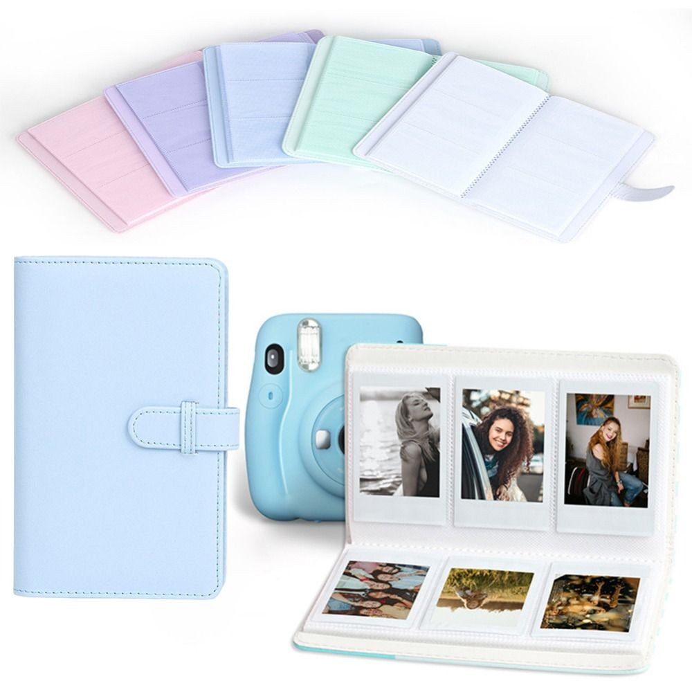 

108 Pockets Photo Album Film Camera 3 inch Photo Paper PU Leather Storage Case Stamp Ticket Book for