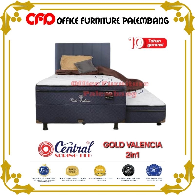 springbed anak central GOLD VALENCIA 2IN1 matras kasur sorong bed dorong