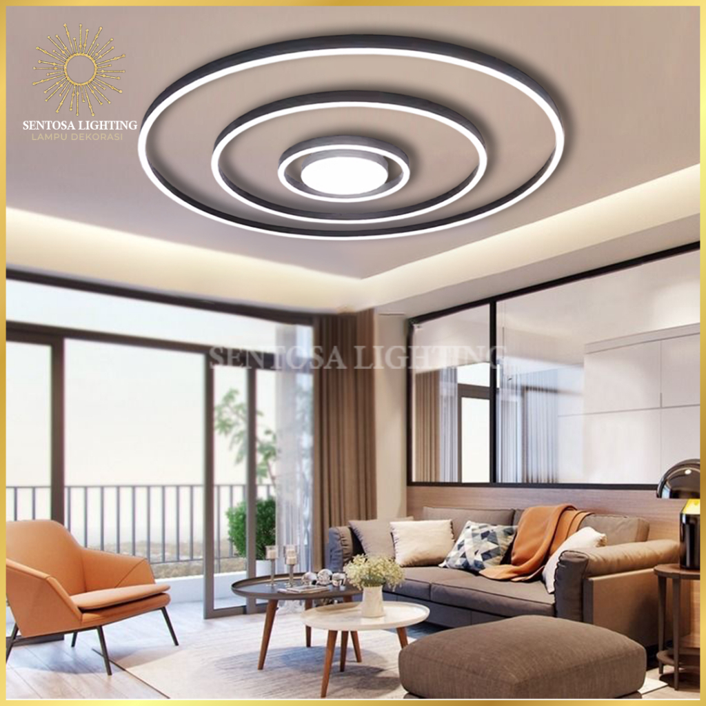 Sentosa Lighting LED LAMPU DOWNLIGHT LED 3 WARNA DOWNLIGHT PANEL/Putih/Kuning/Biru  Lampu Plafon
