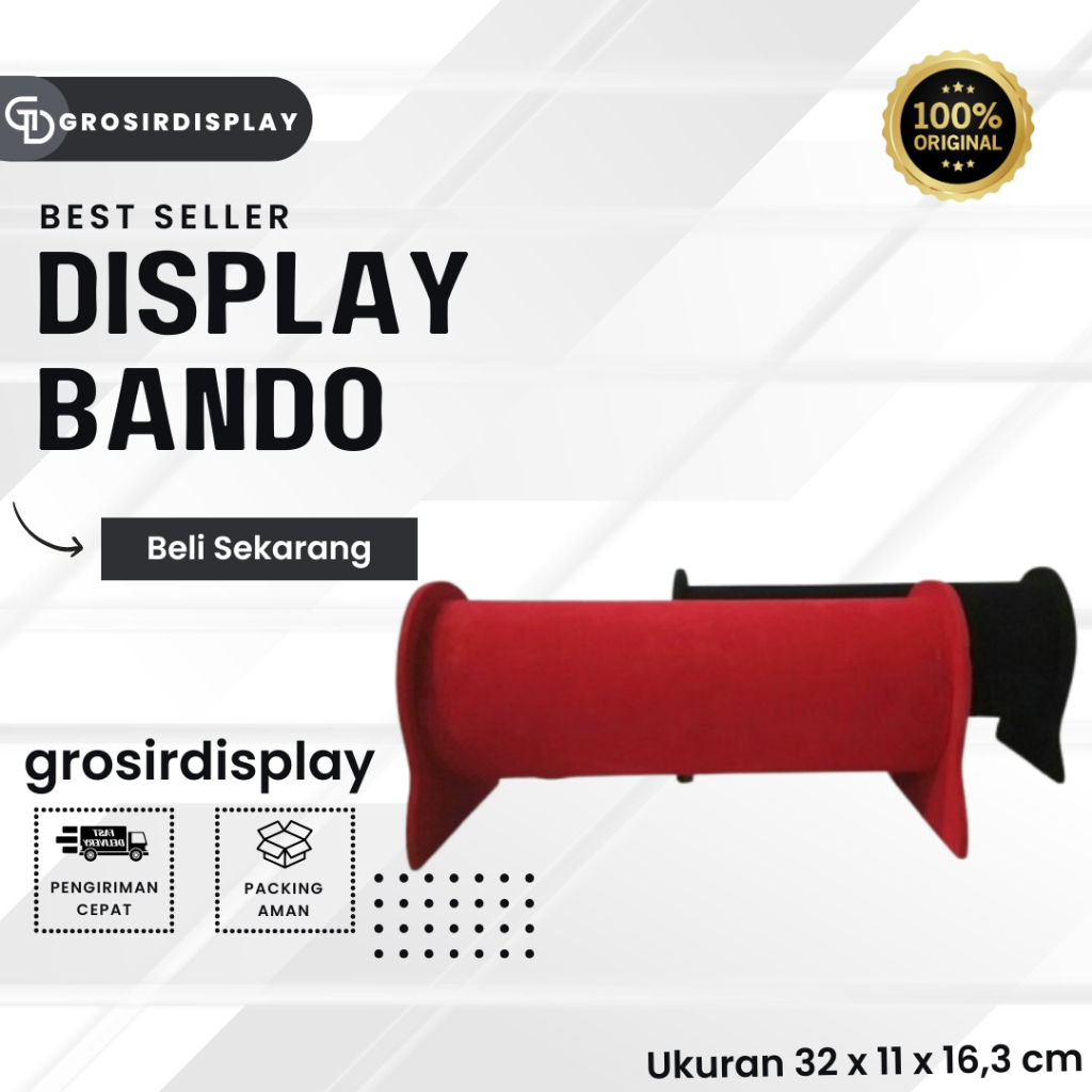 Rak Tempat Penyimpanan Bando Display Pajangan Toko Bludru Tempat Aksesoris Rambut Perlengkapan Bazar