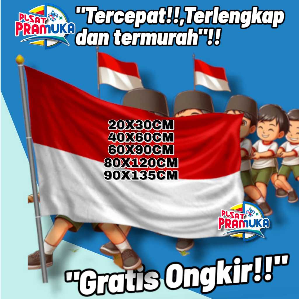 Bendera merah putih indonesia ukuran besar
