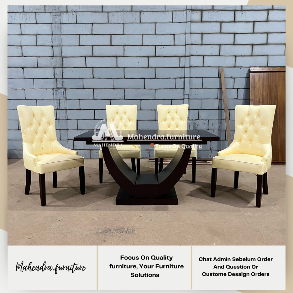 Set Meja Makan Jati 4 Kursi Meja Makan Set Kursi 4 Set Meja Makan Minimalis Modern Kursi 4