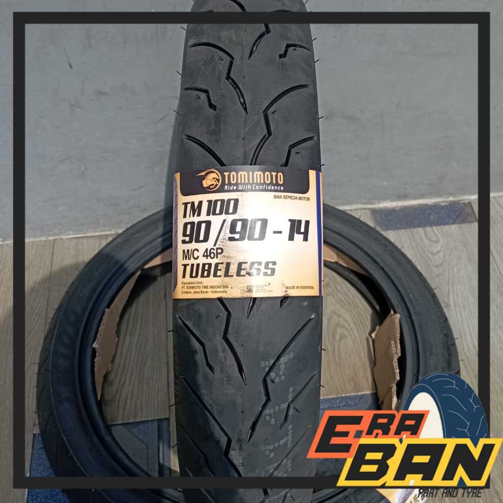 BAN LUAR TOMIMOTO TM100 90 90 RING 14 TUBELESS DONAT SOFT