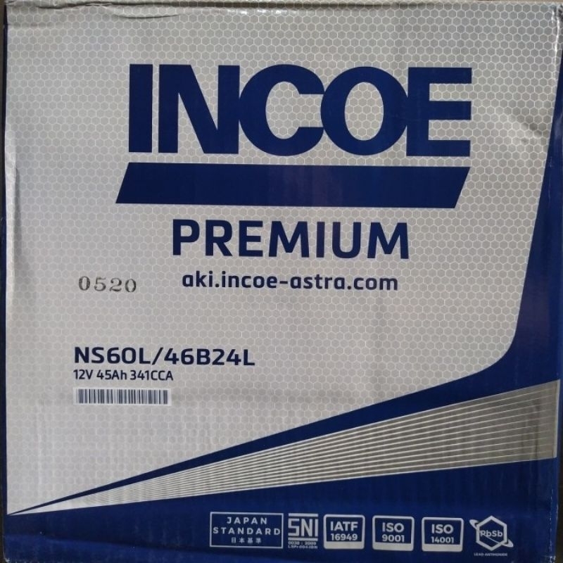 AKI INCOE NS60L 45 AH PREMIUM (KOSONGAN)