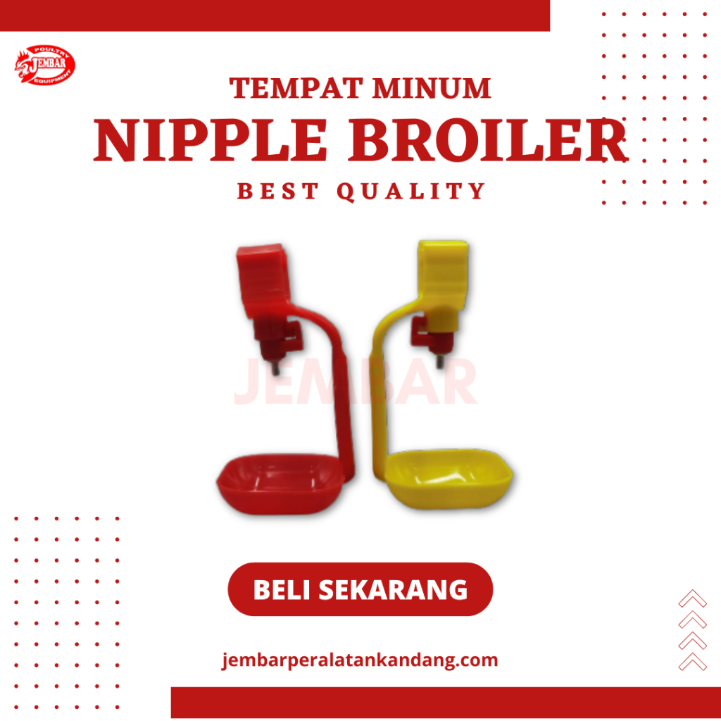 Nipple broiler import - Tempat minum ayam pipa bulat