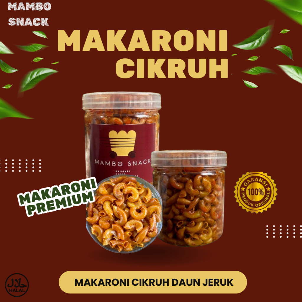 

Makaroni Cikruh Daun Jeruk Toples (600ml) - Cemilan Bikin Nagih