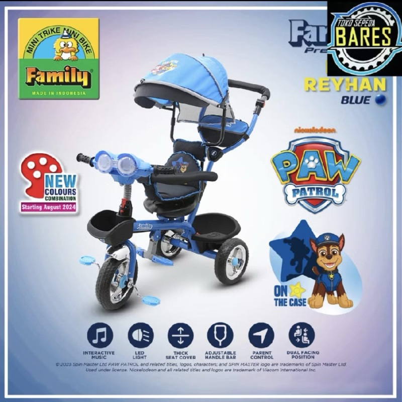 Sepeda Roda Tiga Anak Family Trike F-360H / F-8103 / Tricycle