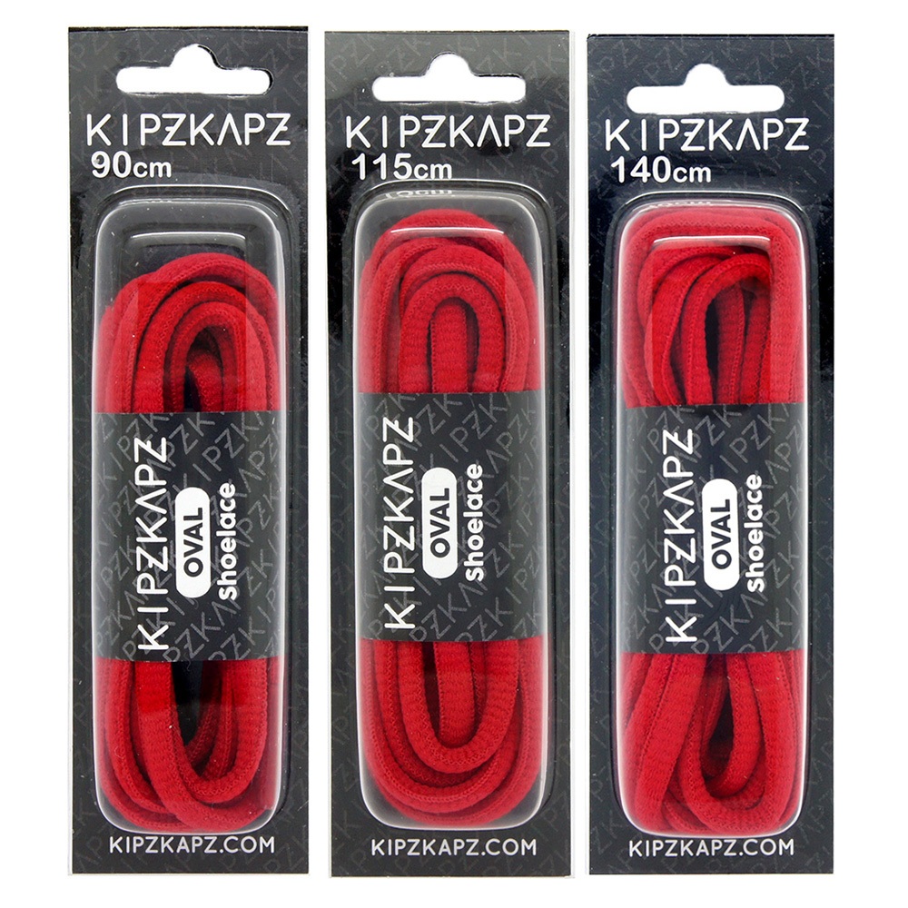 KIPZKAPZ TALI SEPATU LONJONG - OVAL SHOELACE 6MM - OS9 TRUE RED - 90CM 115CM 140CM