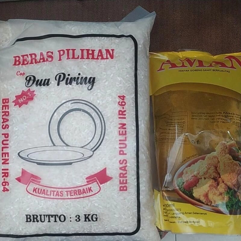 

Beras 3kg dan minyak 800ml