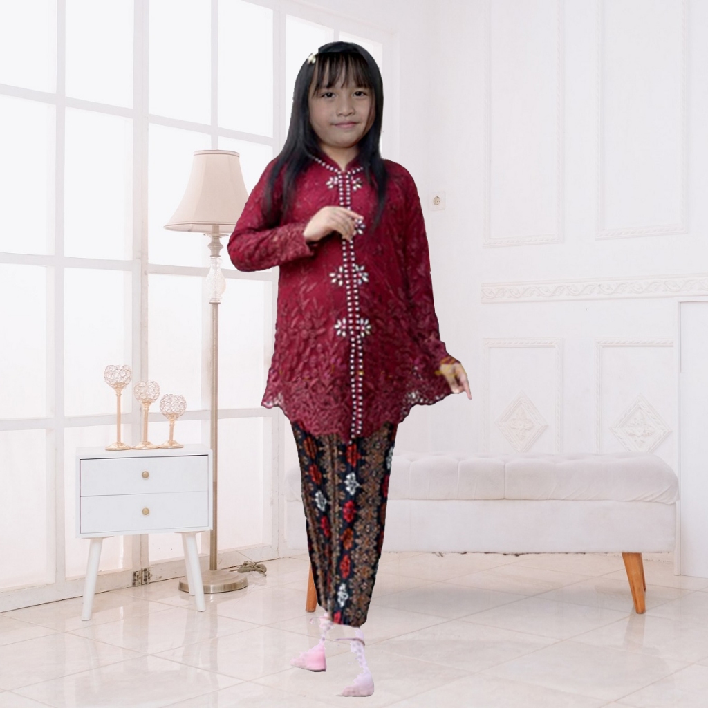 Rok Plisket Anak Perempuan Bawahan Kebaya Batik Premium Usia Tanggung Umur 5-12 Tahun