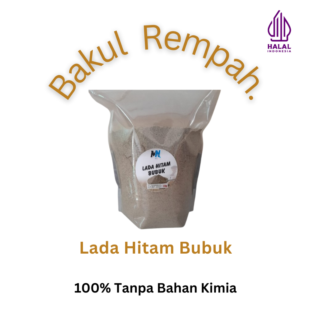 

Bumbu dapur LADA HITAM 1kg asli tanpa campuran Msg 100% halal