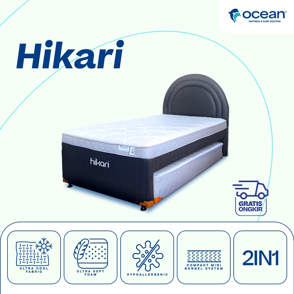 Ocean Springbed - Kasur Hikari Bed Dorong 2 in 1