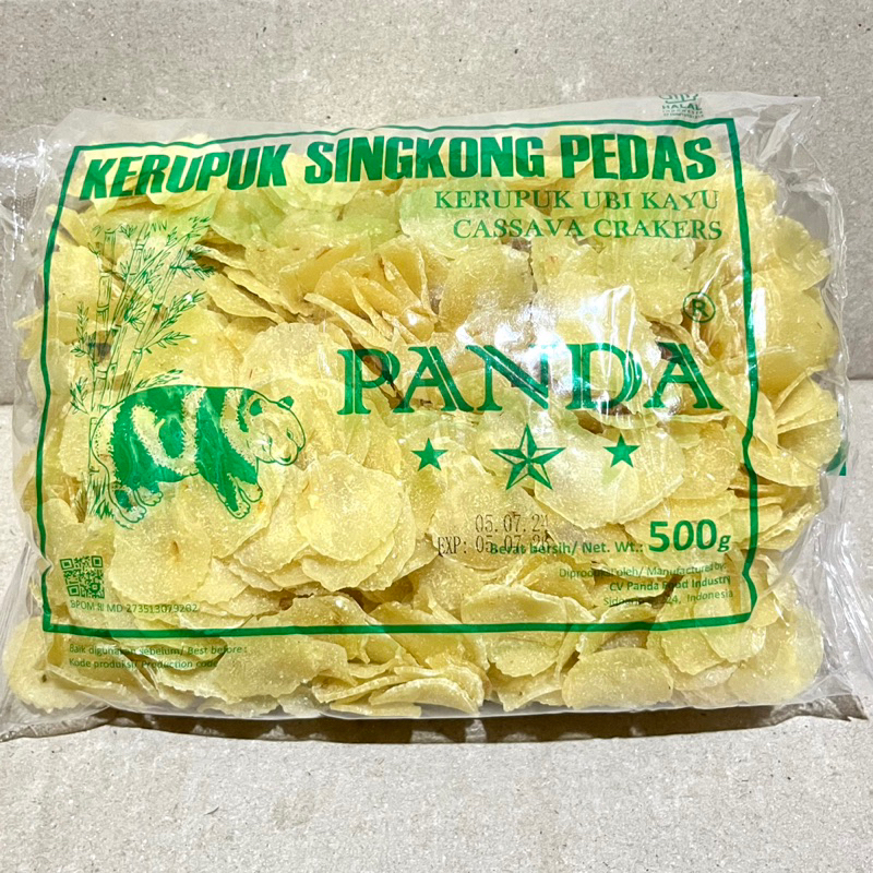 

Kerupuk Singkong Pedas Panda (500g) / Ceriping Pedas