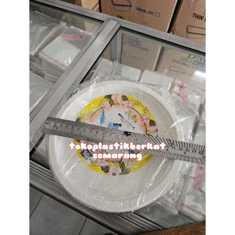PIRING PLASTIK 9 INCH / PIRING PLASTIK PUTIH TEBAL / PIRING PLASTIK TEBAL / PIRING MAKAN