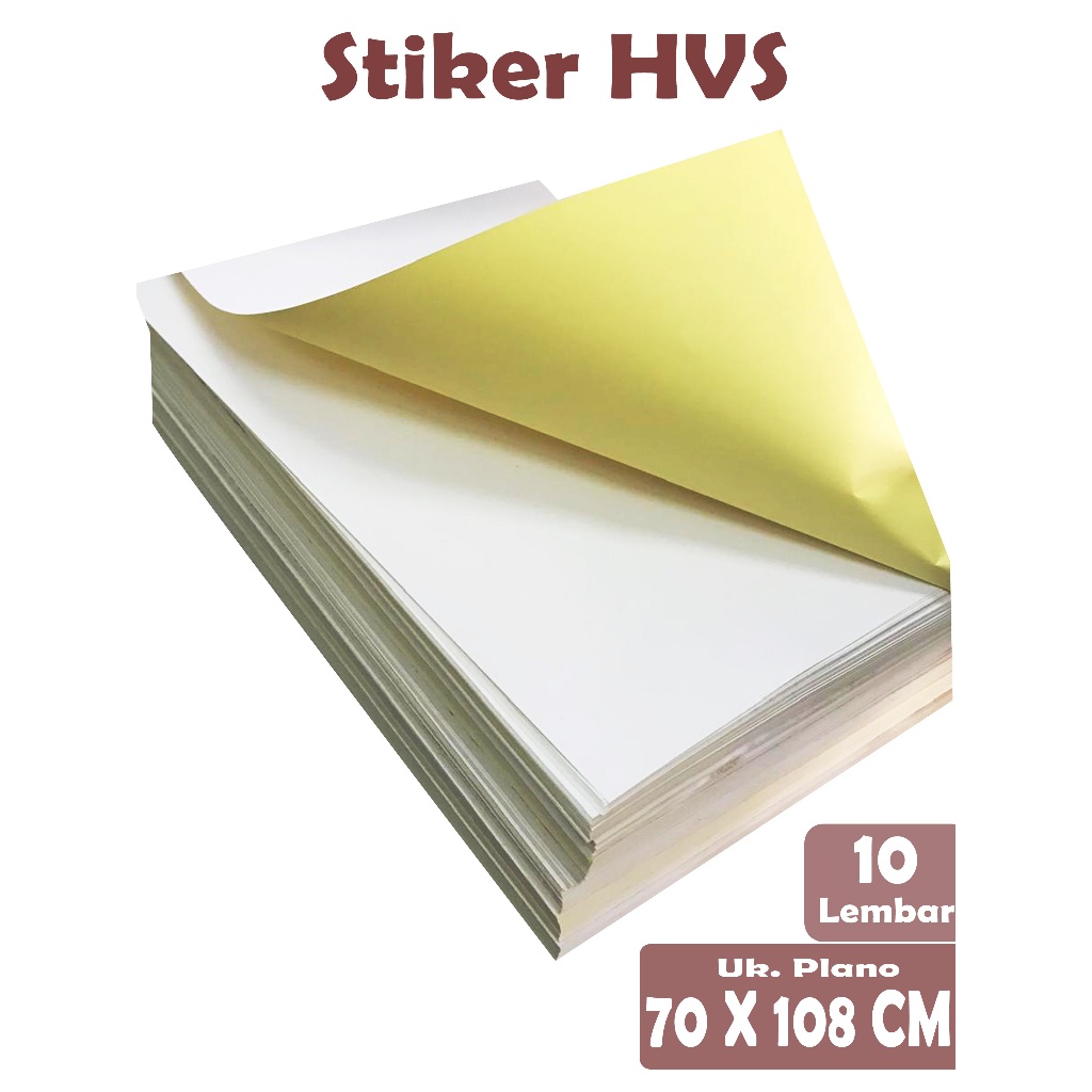 

STIKER HVS DOFF / TIDAK KILAT UKURAN PLANO 70 X 108 CM , 10 LEMBAR