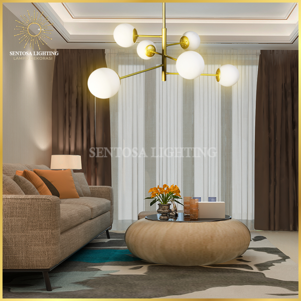 Sentosa Lighting Lampu Hias Gantung Ruang Tamu Lampu Plafon Ruang Tamu Minimalis Lampu Ruang Tamu