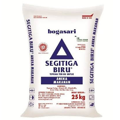 

Tepung terigu Segitiga Biru 25 kg / 1 bal
