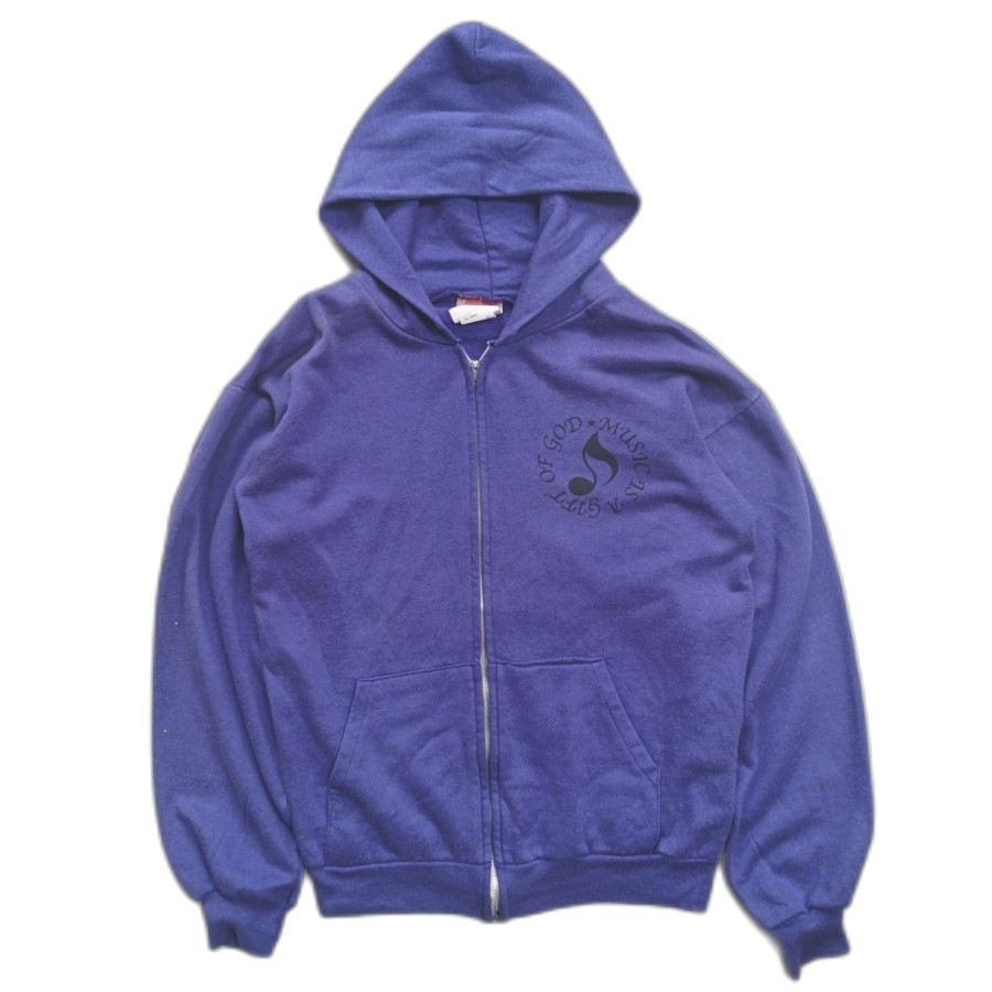 jaket vintage 80s ultrafleece usa zipper hoodie