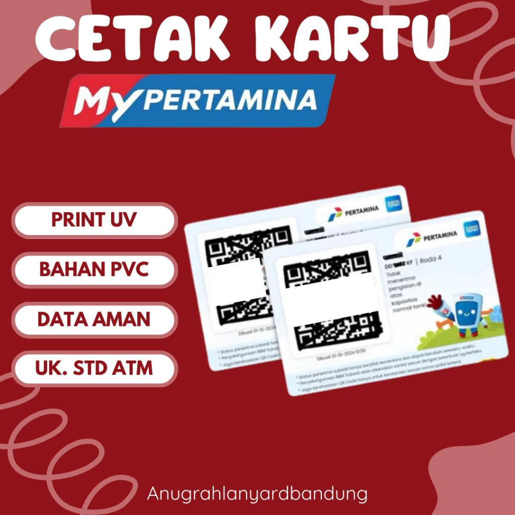 

Cetak Kartu My Pertamina / ID Card My Pertamina Costum Foto Bahan Tebal PVC