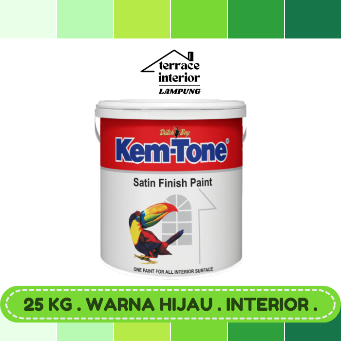 Cat Tembok Kemtone Interior Warna Hijau 25 Kg