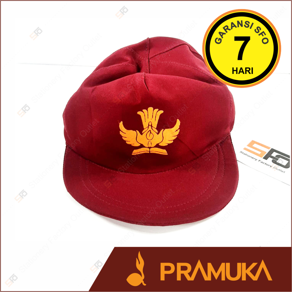 Topi SD Merah Polos