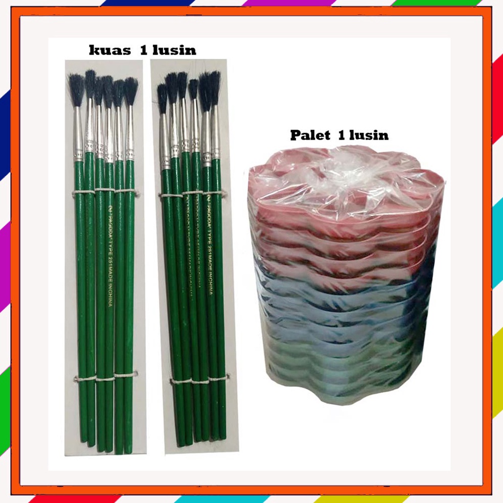 

Murah Ekonomis Paket alat lukis kuas palet 2 lusin campur dan perlengkapan mewarnai lain nya