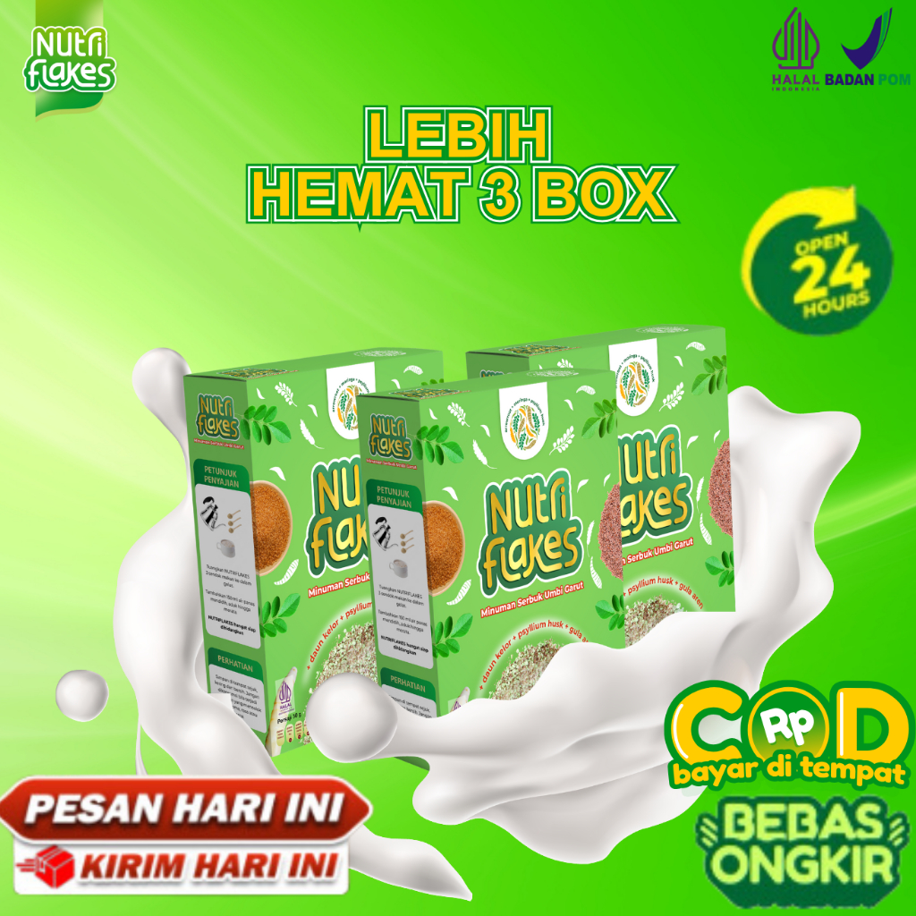 

NUTRIFLAKES HERBAL - Sereal Umbi Garut untuk penyakit Mag, GERD, dan Asam Lambung Naik.