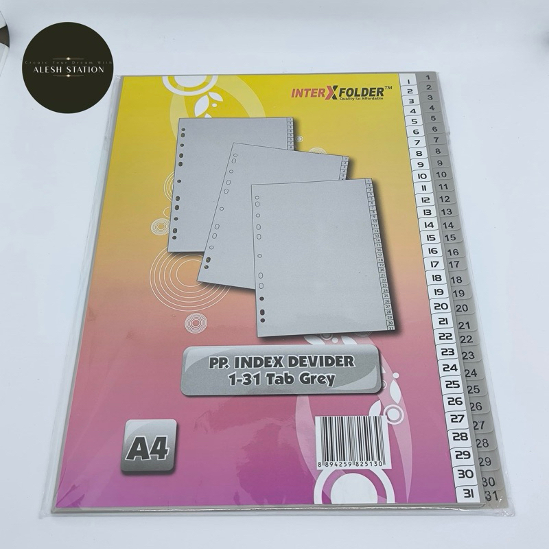 

Index Divider A4 Inter X 1-31 / Pembatas Binder Ordner