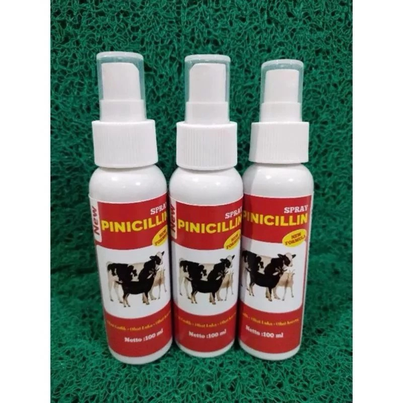 PINICILIN SPRAY 100 ml OBAT LUKA KORENG KUDIZ JAMUR UNTUK HEWAN SAPI KAMBING KUDA KUCING ANJING AYAM