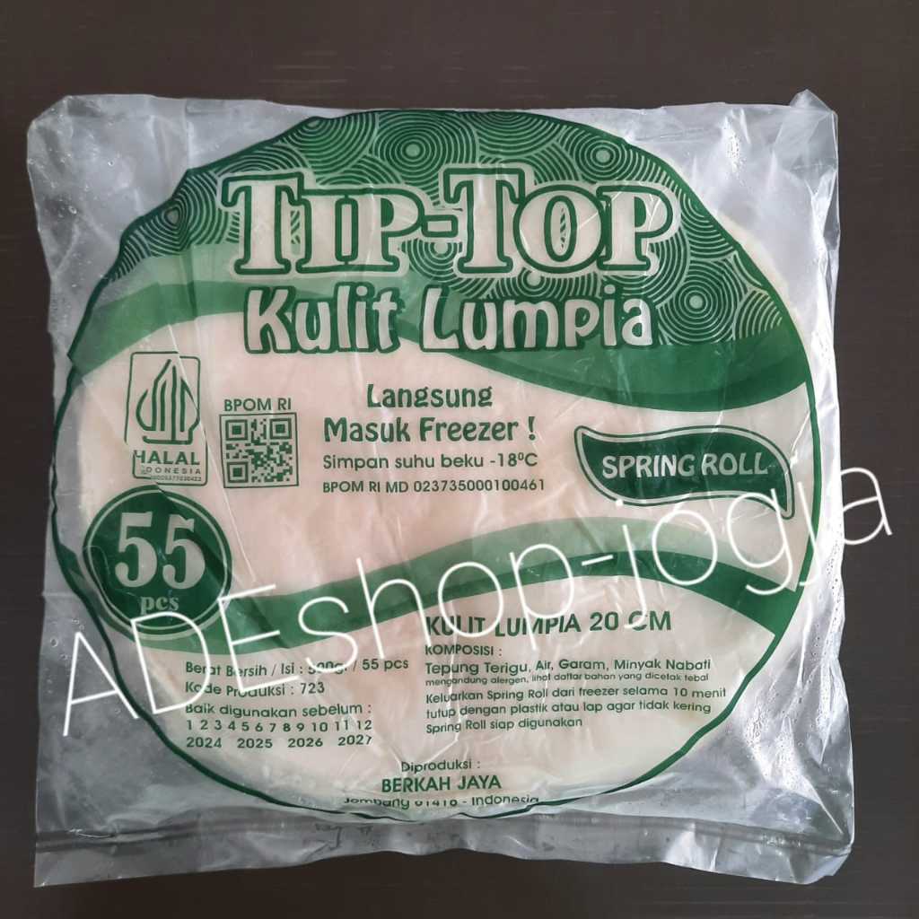 

kulit lumpia Tip Top spring roll piscok bulat 20 cm Tip-Top 500 gr