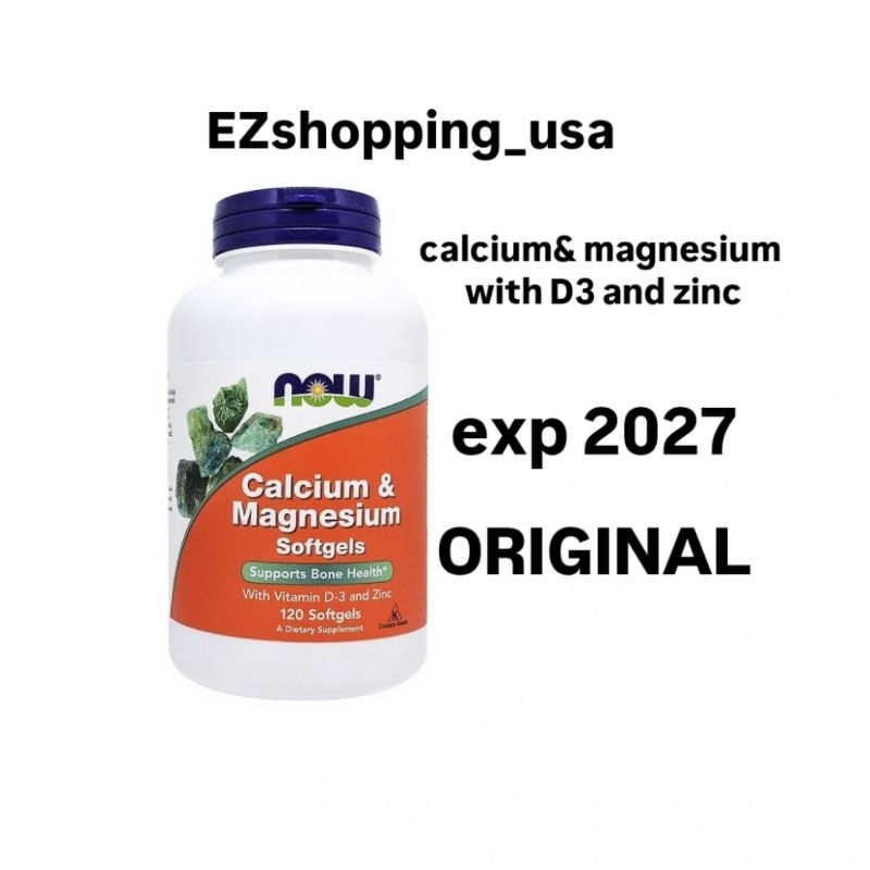 now foods calcium magnesium with D3 and zinc 120 sofgels calcium magnesium d3 zinc