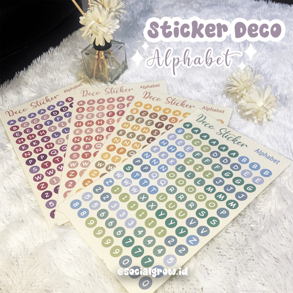 

(ISI 4 PCS) STIKER ALPHABET | STICKER HURUF | STIKER ANGKA | STICKER NUMBER | STIKER DECORASI | STIKER JOURNAL | STIKER BUKU | STIKER DIARY