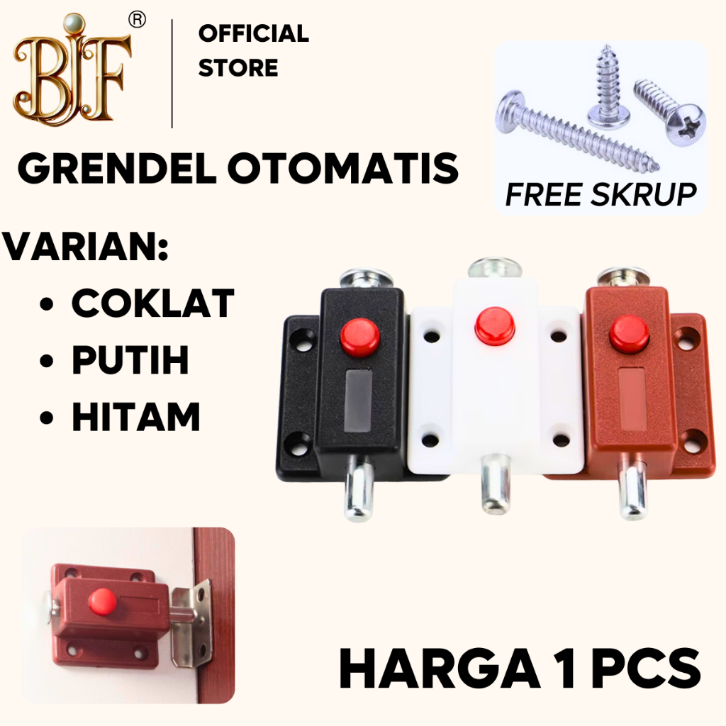 Grendel Tekan / Grendel Otomatis Slot Pintu Otomatis / Grendel Pencet