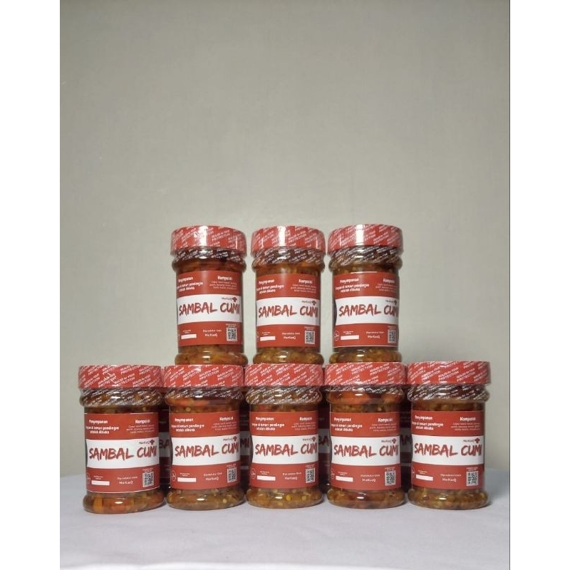 

MarKazQ sambal cumi 150 gr kemasan botol pedas