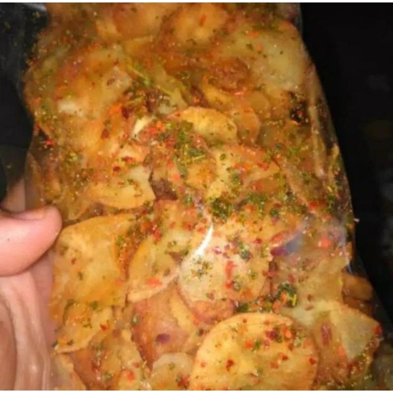 

keripik singkong daun jeruk , manis , Original dan pedas manis