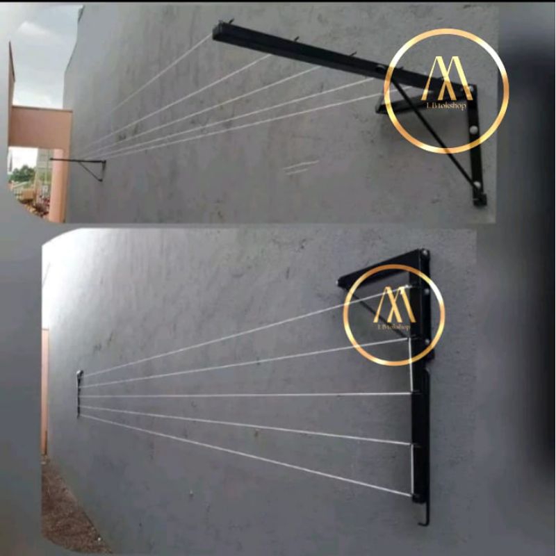 sepasang jemuran lipat besi/jemuran lipat dinding