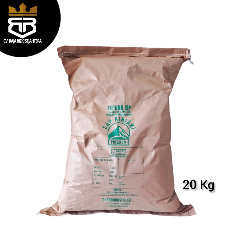 

(20 Kg/Sack) Tepung ISP /Isolate Soy Protein/Tepung Kedelai Non GMO/Emulsifier - CAP RINJANI BY RAJA RIZKI SEJAHTERA