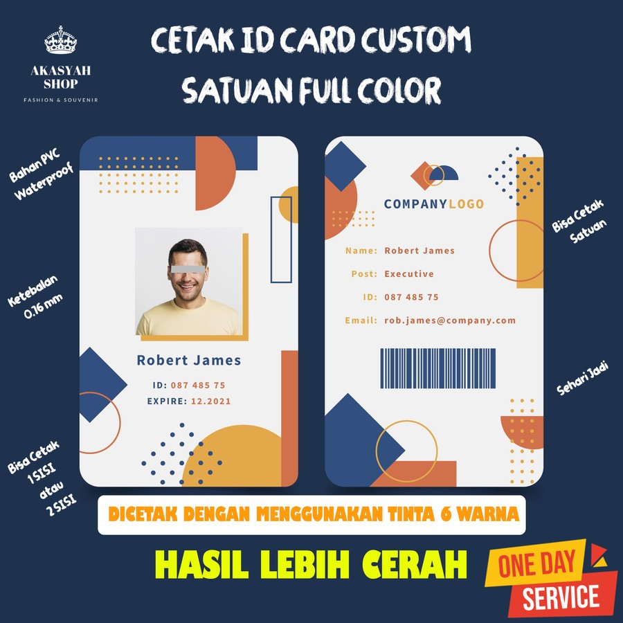 

cetak id card satuan pengerjaan 1 hari