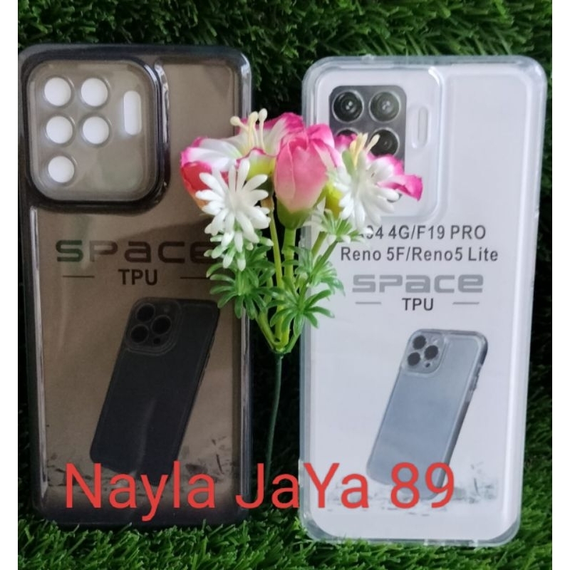 OPPO RENO 5F CASE hitam bening softcase bening hardcase space bening clear transparan