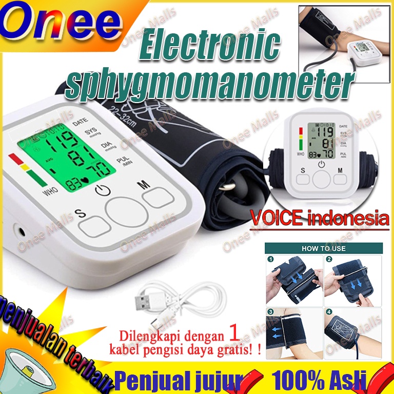 Terlaris SiapCOD Tensimeter digital alat tensi darah Pengukur tekanan darah Blood pressure monitor E