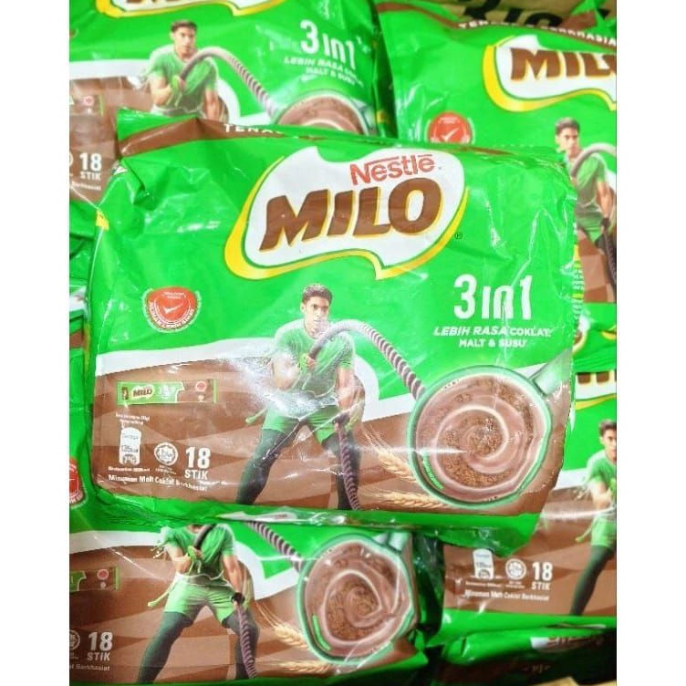 

Super Stock Milo Malaysia 3 in 1 in 18 sticks 21 sticks Original Nestle Malaysia