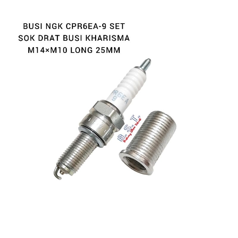 Sok Drat Bosh Drat Set Busi Kharisma CPR6EA-9 NGK