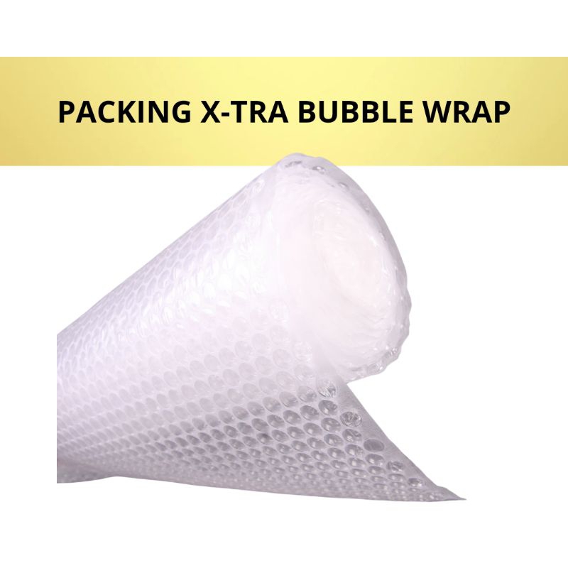 

Packing Xtra Bubble Wrap Tambahan Untuk Keamanan Paket