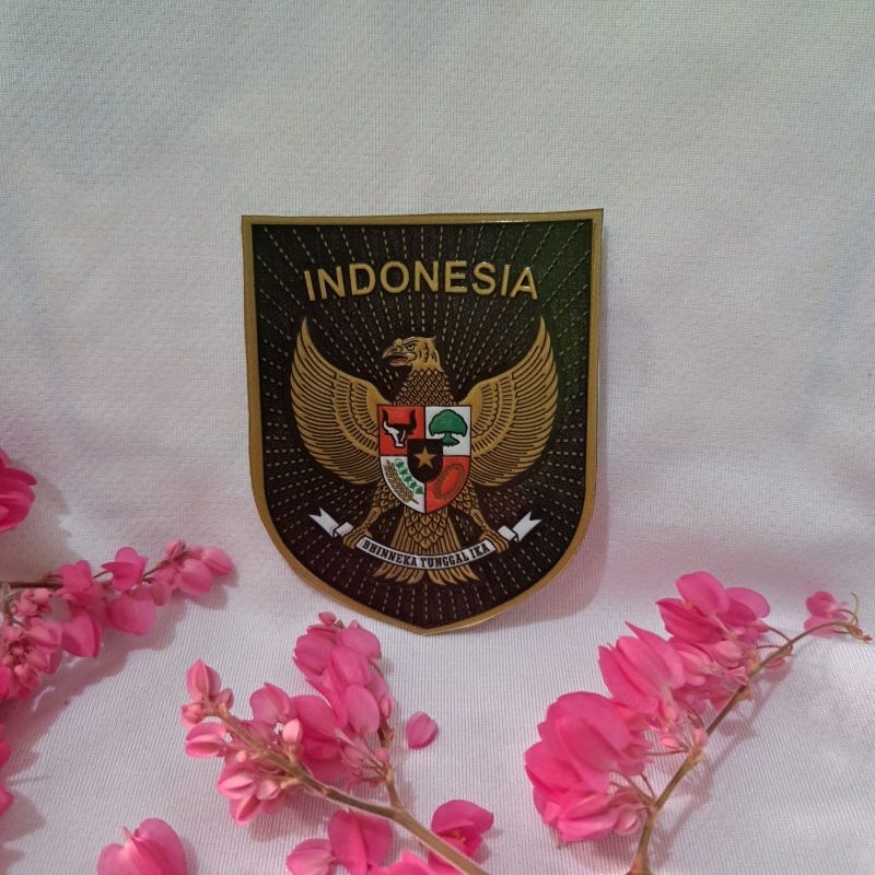 patch logo emblem garuda  hitam timnas  indonesia hitam  3d hot press