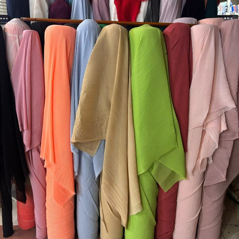 kain plisket polos //  kain pleats polos // kain plisket ceruty