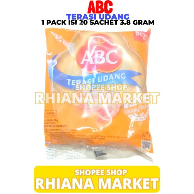 

ABC Terasi Udang Kemasan Pack Isi 20 Sachet 3.8 Gram