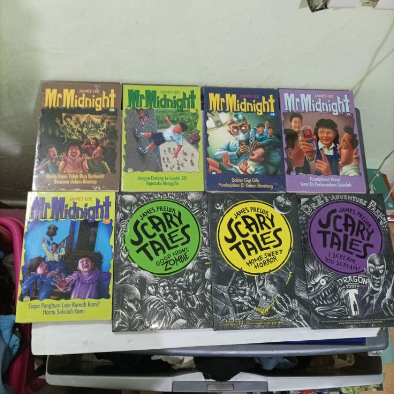 novel horor terjemahan anak Mr Midnight 6-10, scary Tales ( home sweet horror, Good night Zombie,I S