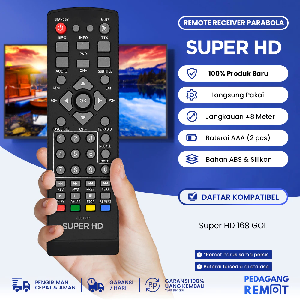 Remote STB Super HD 168 GOL / Remot Set Top Box SuperHD HD 168 Gardiner Optus Lgsat